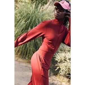 Free People Never Better Structured Zip-Up Jacket‎ Red Crimson Size XS